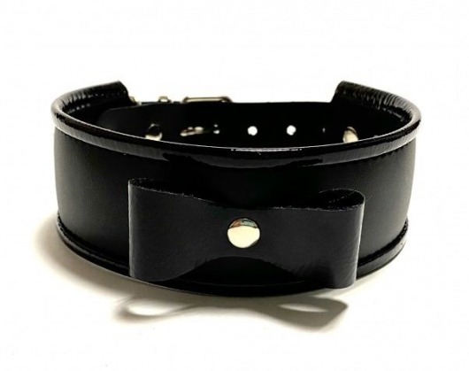 Черный ошейник с бантиком из эко-кожи - БДСМ Арсенал - купить с доставкой в Воронеже