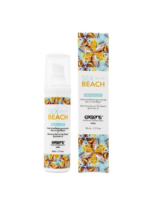 Разогревающее массажное масло с тропическим ароматом Gourmet Sex On The Beach - 50 мл. - Exsens - купить с доставкой в Воронеже