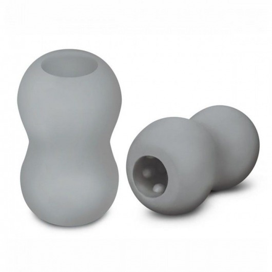 Серый двусторонний мастурбатор MINI DOUBLE BUBBLE - Zolo - в Воронеже купить с доставкой