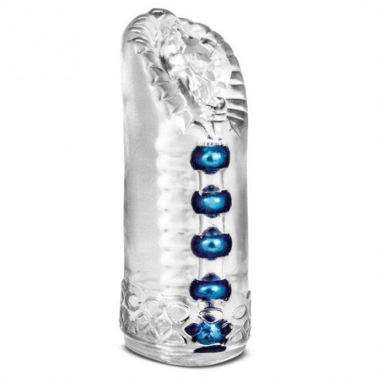 Прозрачный мастурбатор-вагина с 5 стимулирующими бусинами Snatch - Blush Novelties - в Воронеже купить с доставкой