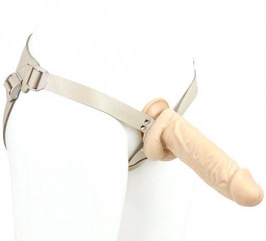 Телесный поясной фаллоимитатор - 22 см. - LOVETOY (А-Полимер) - купить с доставкой в Воронеже