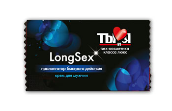 Пролонгирующий крем LongSex в одноразовой упаковке - 1,5 гр. - Биоритм - купить с доставкой в Воронеже