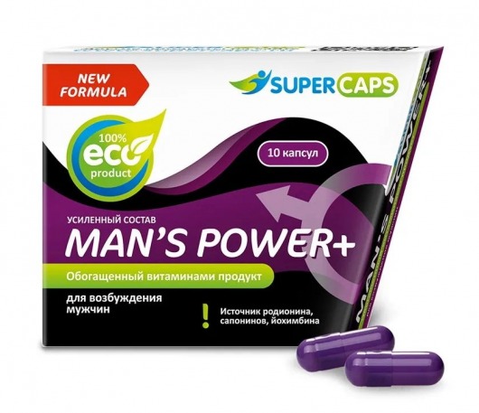 Возбуждающее средство для мужчин Mans Power plus - 10 капсул (0,35 гр.) +1 в подарок - SuperCaps - купить с доставкой в Воронеже