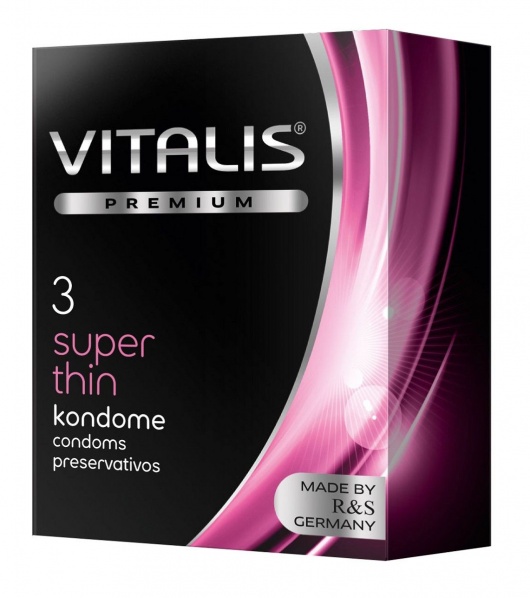 Ультратонкие презервативы VITALIS PREMIUM super thin - 3 шт. - Vitalis - купить с доставкой в Воронеже