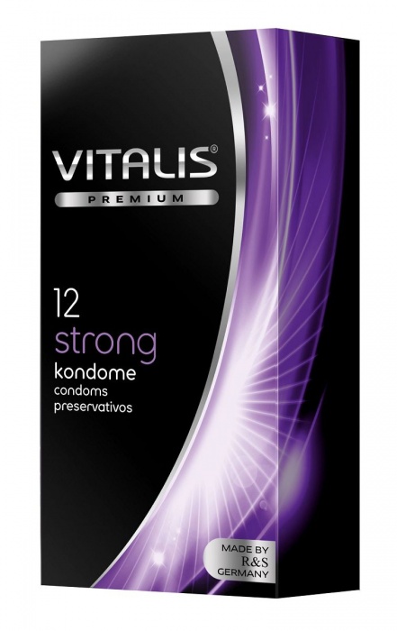 Презервативы с утолщённой стенкой VITALIS PREMIUM strong - 12 шт. - Vitalis - купить с доставкой в Воронеже