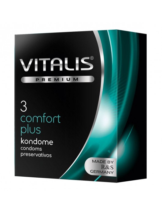 Контурные презервативы VITALIS PREMIUM comfort plus - 3 шт. - Vitalis - купить с доставкой в Воронеже