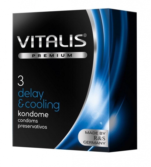 Презервативы VITALIS PREMIUM delay   cooling с охлаждающим эффектом - 3 шт. - Vitalis - купить с доставкой в Воронеже