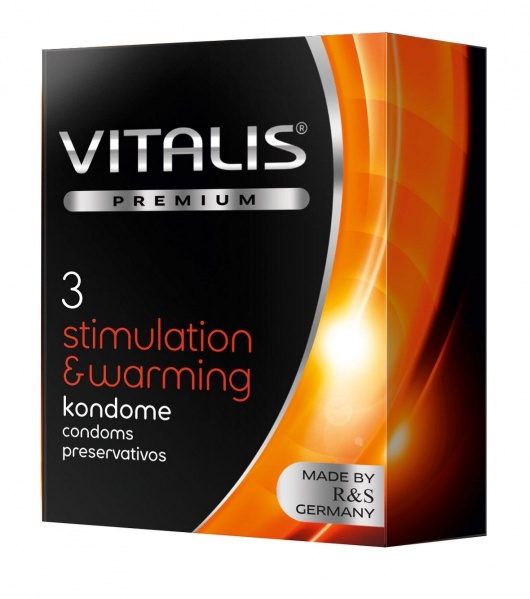 Презервативы VITALIS PREMIUM stimulation   warming с согревающим эффектом - 3 шт. - Vitalis - купить с доставкой в Воронеже