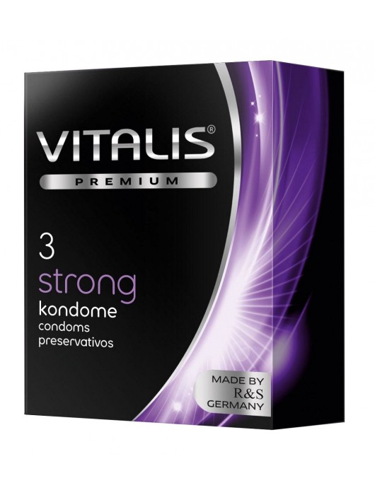 Презервативы с утолщенной стенкой VITALIS PREMIUM strong - 3 шт. - Vitalis - купить с доставкой в Воронеже