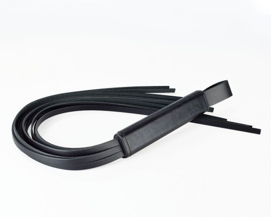 Черная кожаная плеть  Клео  - 60 см. - Sitabella - купить с доставкой в Воронеже