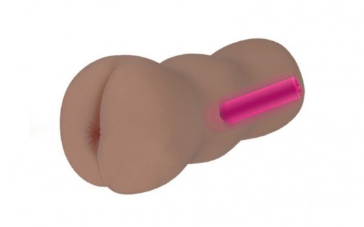 Коричневый вибромастурбатор-анус TONGGGO-Black Angel Auto - KOKOS - в Воронеже купить с доставкой