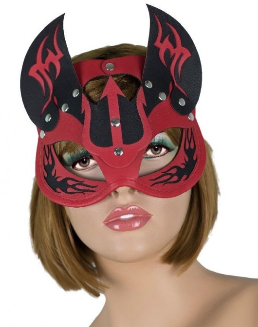 Маска дьяволицы с рожками - LOVETOY (А-Полимер) - купить с доставкой в Воронеже
