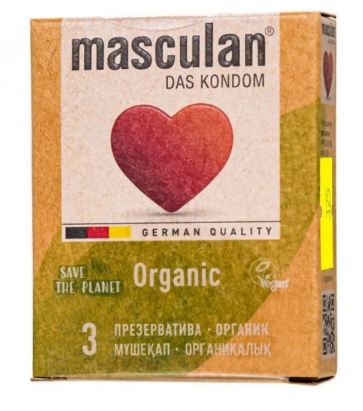 Экологически чистые презервативы Masculan Organic - 3 шт. - Masculan - купить с доставкой в Воронеже