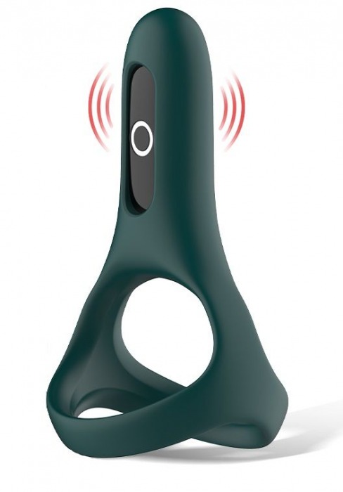 Изумрудное виброкольцо Magic Motion Rise с подхватом мошонки - Magic Motion - в Воронеже купить с доставкой