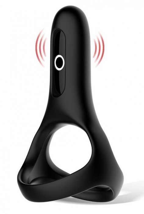 Черное виброкольцо Magic Motion Rise с подхватом мошонки - Magic Motion - в Воронеже купить с доставкой