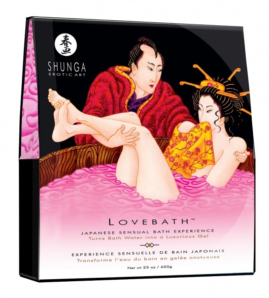 Соль для ванны Lovebath Dragon Fruit, превращающая воду в гель - 650 гр. - Shunga - купить с доставкой в Воронеже