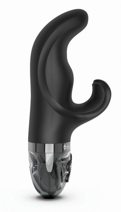 Черный вибратор-кролик с электростимуляцией Hop Hop Bob - 16 см. - MyStim - купить с доставкой в Воронеже