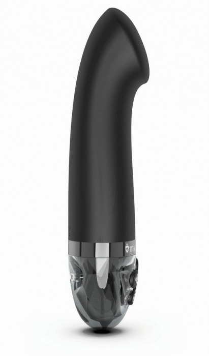 Черный вибратор с функцией электростимуляции Right on Ron - 17 см. - MyStim - купить с доставкой в Воронеже