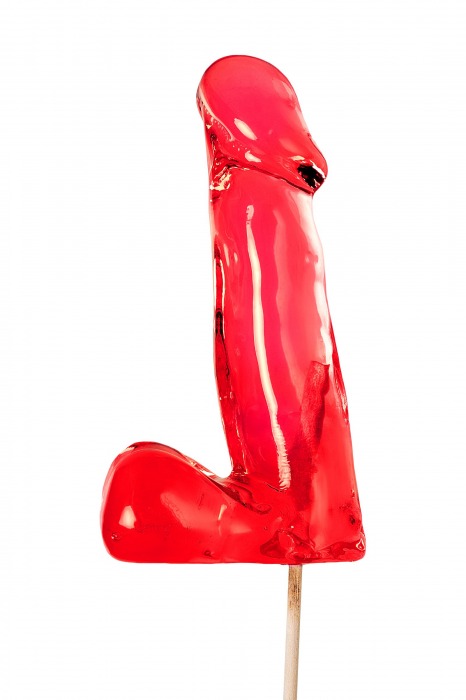 Красный леденец в форме члена со вкусом виски - 173 гр. - Sosuчki - купить с доставкой в Воронеже