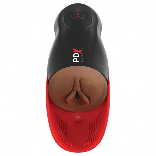 Коричневый мастурбатор-вагина с вибрацией Fuck-O-Matic 2 - Pipedream - в Воронеже купить с доставкой