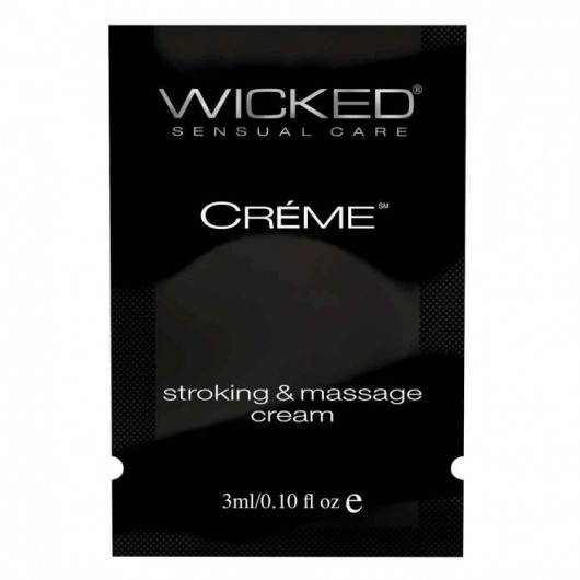 Крем для массажа и мастурбации Wicked Stroking and Massage Creme - 3 мл. - Wicked - купить с доставкой в Воронеже
