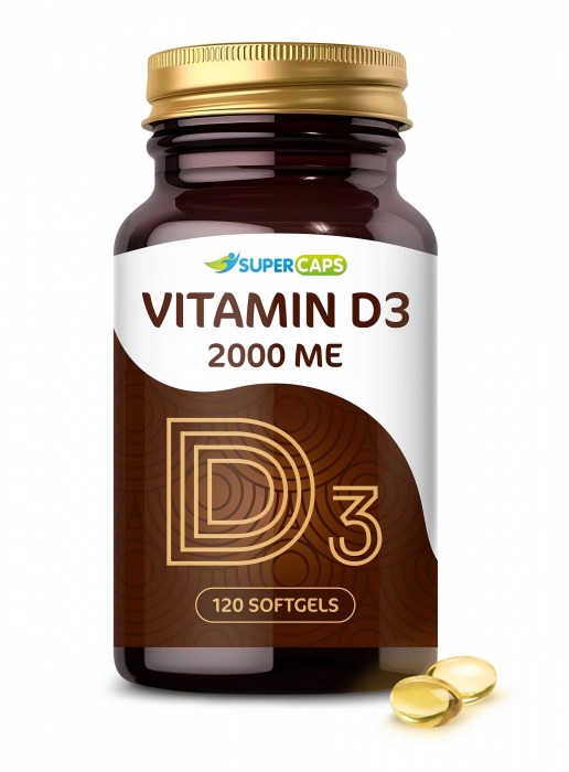 Пищевая добавка SuperCaps VITAMIN D3 2000 ME - 120 капсул - SuperCaps - купить с доставкой в Воронеже