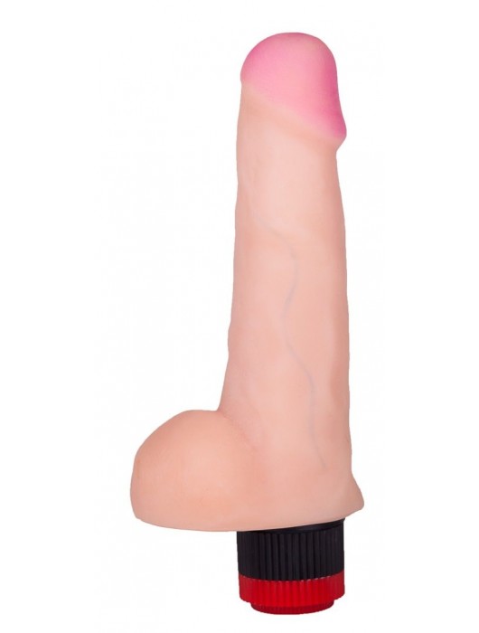 Реалистичный вибратор ART-Style №7 с мошонкой - 17,5 см. - Art-Style