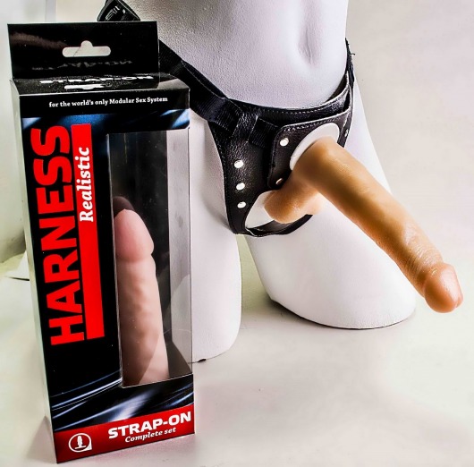 Фаллоимитатор телесного цвета на трусиках с плугом - 16,5 см. - LOVETOY (А-Полимер) - купить с доставкой в Воронеже