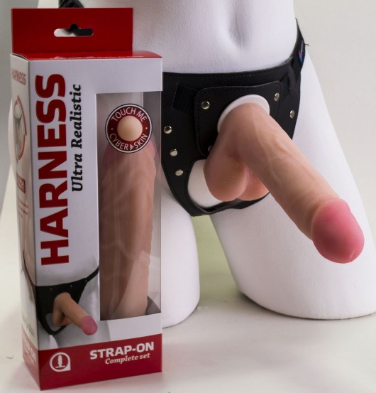 Страпон в подарочной упаковке: трусики с плугом и фаллоимитатор-насадка - 16 см. - LOVETOY (А-Полимер) - купить с доставкой в Воронеже