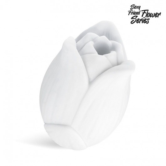 Белый нереалистичный мастурбатор в форме бутона цветка Lotus - 1137 - в Воронеже купить с доставкой