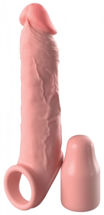 Телесная насадка-удлинитель 2 Inch Silicone X-tension with Strap - 20,3 см. - Pipedream - в Воронеже купить с доставкой