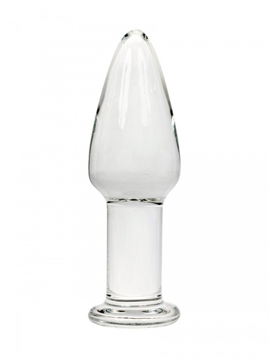 Прозрачный анальный плаг из стекла - 10,5 см. - EGZO