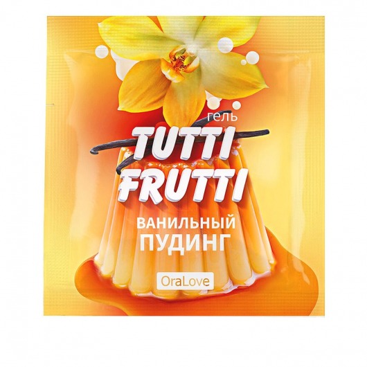 Пробник гель-смазки Tutti-frutti со вкусом ванильного пудинга - 4 гр. - Биоритм - купить с доставкой в Воронеже