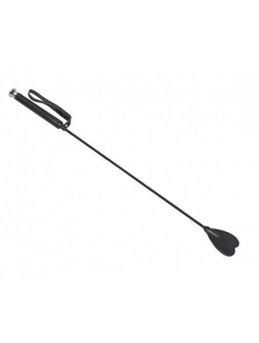 Чёрный стек с шлепком-сердечком - 70 см. - Sitabella - купить с доставкой в Воронеже