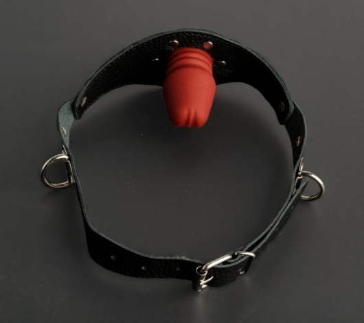 Кляп-фаллос на чёрных ремешках - Sitabella - купить с доставкой в Воронеже
