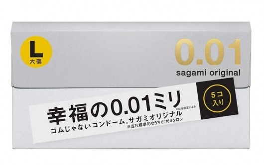 Презервативы Sagami Original 0.02 L-size увеличенного размера - 5 шт. - Sagami - купить с доставкой в Воронеже
