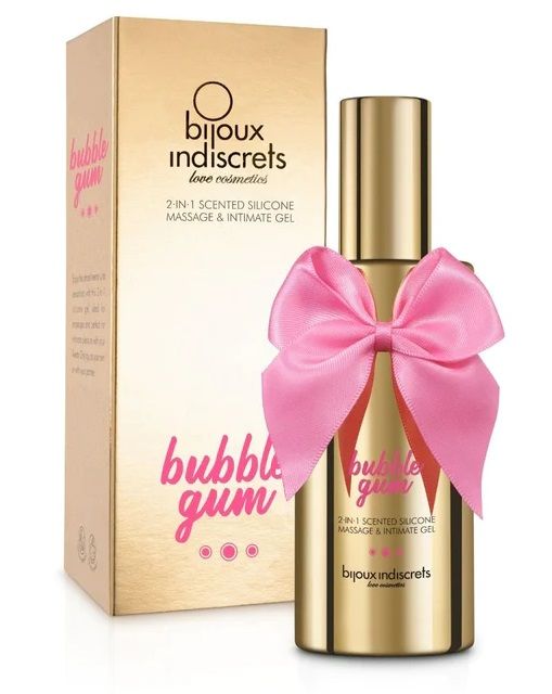 Гель с ароматом жвачки Bubblegum 2-in-1 Scented Silicone Massage And Intimate Gel - 100 мл. - Bijoux Indiscrets - купить с доставкой в Воронеже