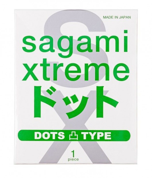 Презерватив Sagami Xtreme Type-E с точками - 1 шт. - Sagami - купить с доставкой в Воронеже