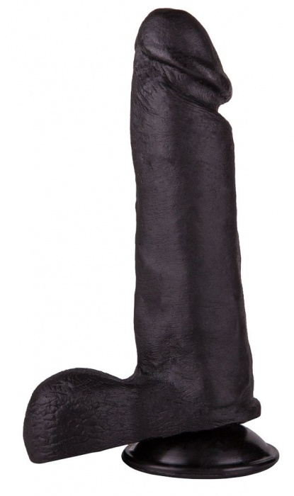Чёрный дилдо на присоске - 19 см. - LOVETOY (А-Полимер)