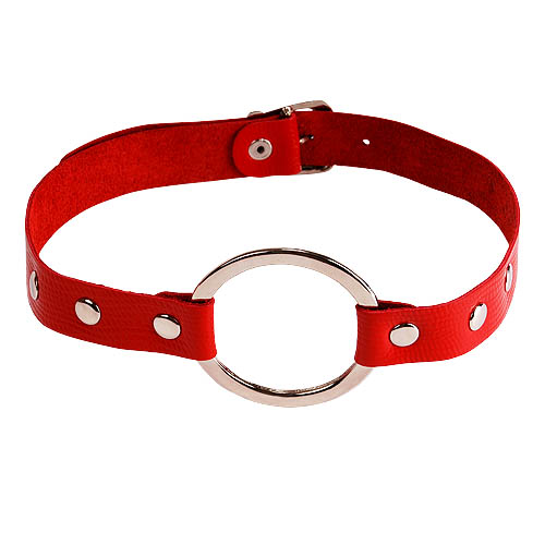 Кляп-кольцо на красных ремешках - Sitabella - купить с доставкой в Воронеже