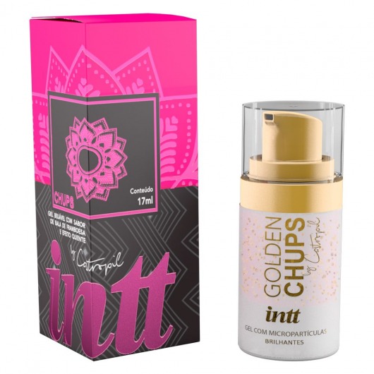 Возбуждающий гель Golden Chups с малиновым ароматом - 17 мл. - INTT - купить с доставкой в Воронеже