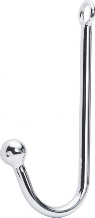 Серебристый анальный крюк с одним шариком - Notabu - купить с доставкой в Воронеже