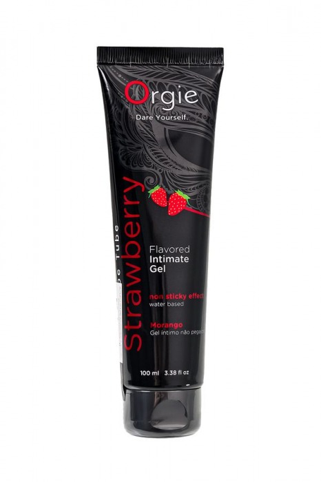Интимный гель на водной основе Lube Tube Strawberry с клубничным вкусом - 100 мл. - ORGIE - купить с доставкой в Воронеже
