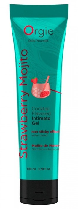 Съедобный интимный гель Orgie Lube Tube Cocktail Strawberry Mojito - 100 мл. - ORGIE - купить с доставкой в Воронеже
