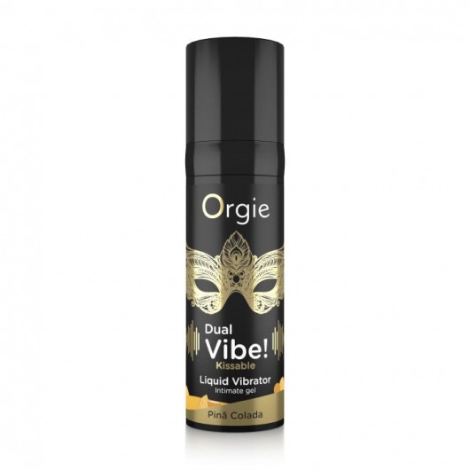 Съедобный гель Dual Vibe Pina Colada с эффектом вибрации и вкусом коктейля пина колада - 15 мл. - ORGIE - купить с доставкой в Воронеже