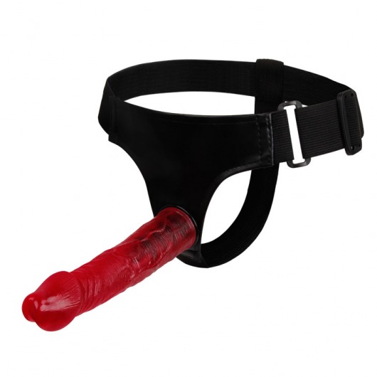 Тёмно-розовый страпон на трусиках регулирующегося размера - 18,8 см. - Baile - купить с доставкой в Воронеже