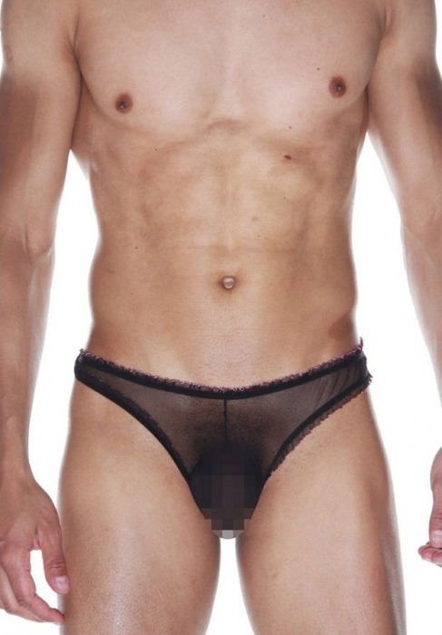 Мужские черные полупрозрачные трусы-бразилиана - La Blinque купить с доставкой