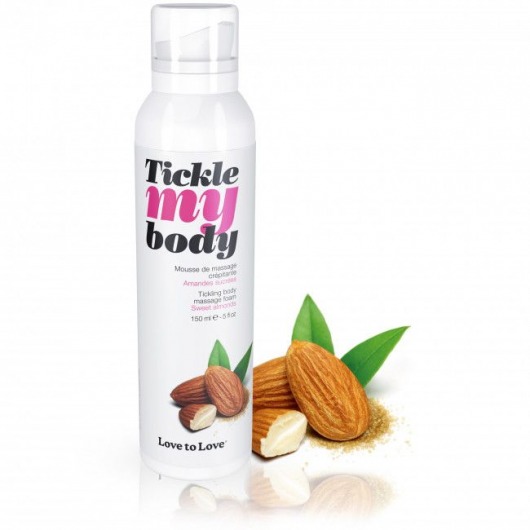 Массажная хрустящая пенка Tickle My Body Sweet Almonds с ароматом миндаля - 150 мл. - Love to Love - купить с доставкой в Воронеже