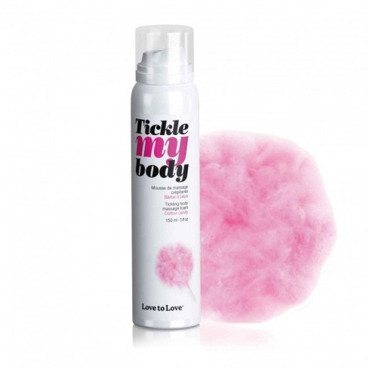Массажная хрустящая пенка Tickle My Body Cotton Candy с ароматом сладкой ваты - 150 мл. - Love to Love - купить с доставкой в Воронеже