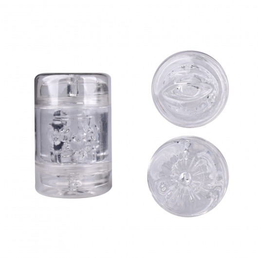 Прозрачный двусторонний мастурбатор Joy Cup - анус и рот - Erokay - в Воронеже купить с доставкой